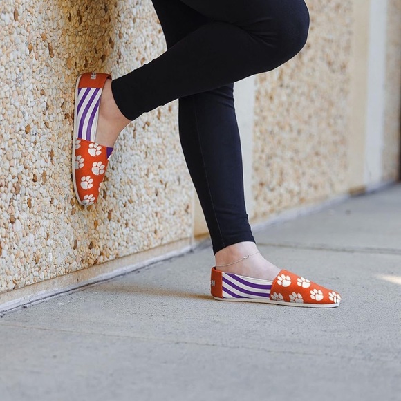 🆕 Clemson Tigers| FOCO Women’s NCAA |Canvas Slip-On Shoes| Size Small (US 6) - Picture 7 of 10